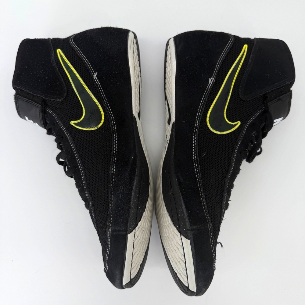 Nike Speedsweep VII Black Neon Yellow Wrestling Shoes Mens 11 Suede 366683-001‎ - Picture 3 of 7